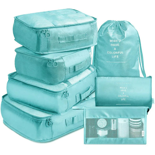 Travel Storage Bag 7-Piece Set Of Travel Thickened Suitcase Clothing Classification Storage Bag - Shello's Creative Boutique