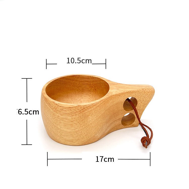 Nordic Cup Rubber Wood Coffee Cup Creative Tea Cup Wood Water Cup Handy Cup Wood Cup eprolo