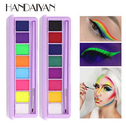 HANDAIYAN Water Soluble Body Paint Cream Eyeliner Eye Shadow Ultraviolet Luminous Paint Face And Body Paint - Shello's Creative Boutique