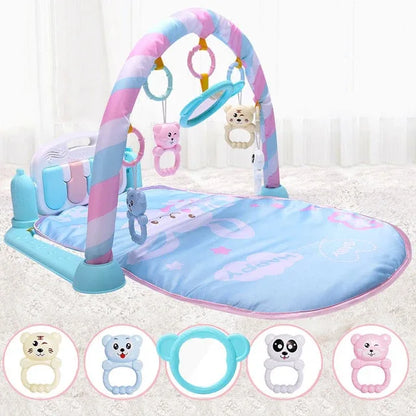 Developing Mat For Newborns Kids Playmat Baby Gym Toys Educational Musical Rugs With Keyboard Frame Hanging Rattles Mirror - Shello's Creative Boutique