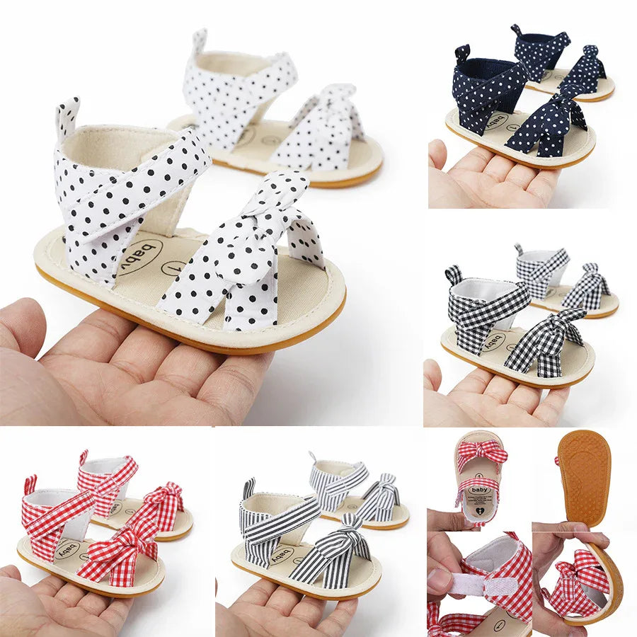 Baby Girl Sandals - Breathable Indoor Shoes for Infants & Toddlers 0-12 Months | Non-Slip Sole - Shello's Creative Boutique