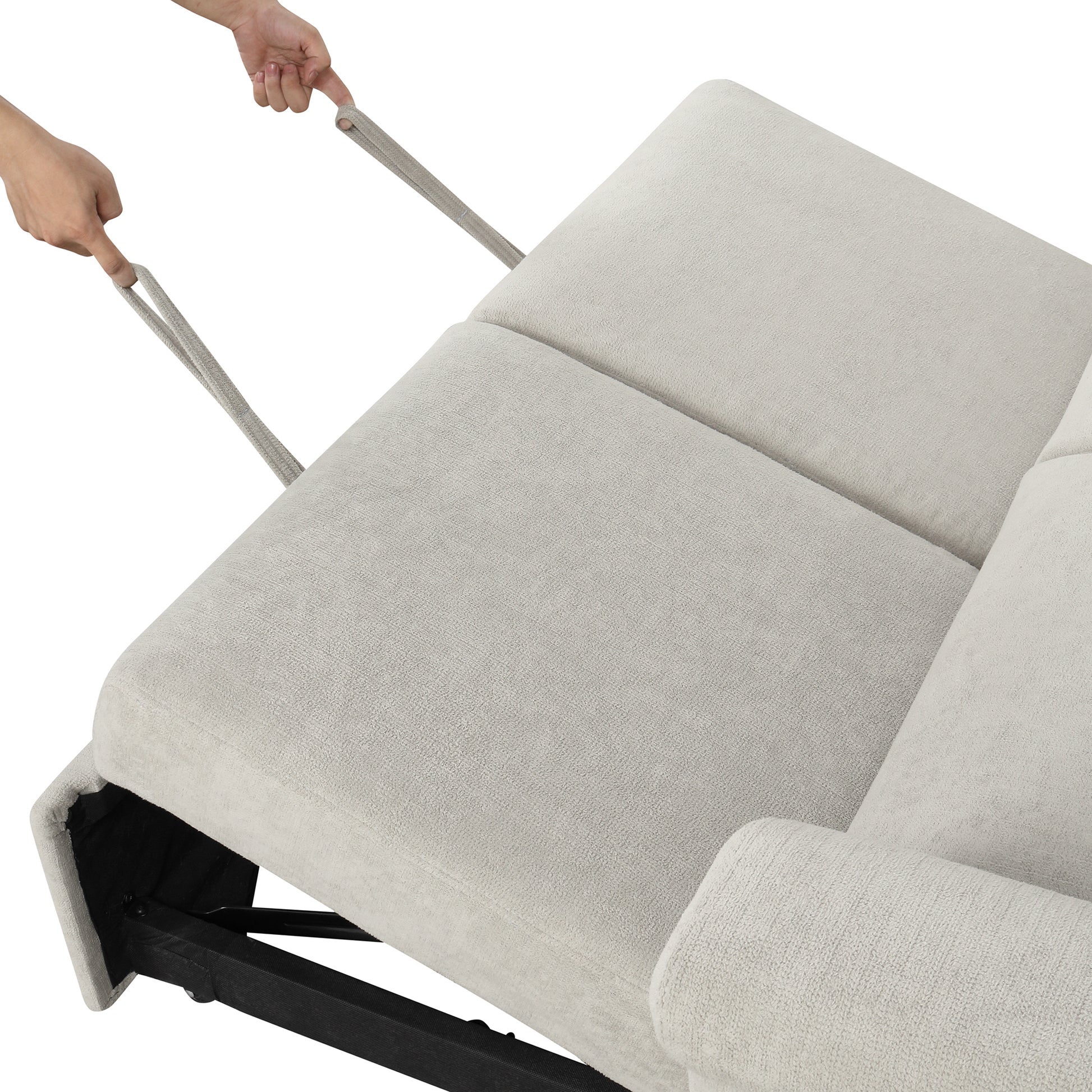 U_STYLE Convertible Soft Cushion Sofa Pull Bed ,for Two People to Sit On eprolo