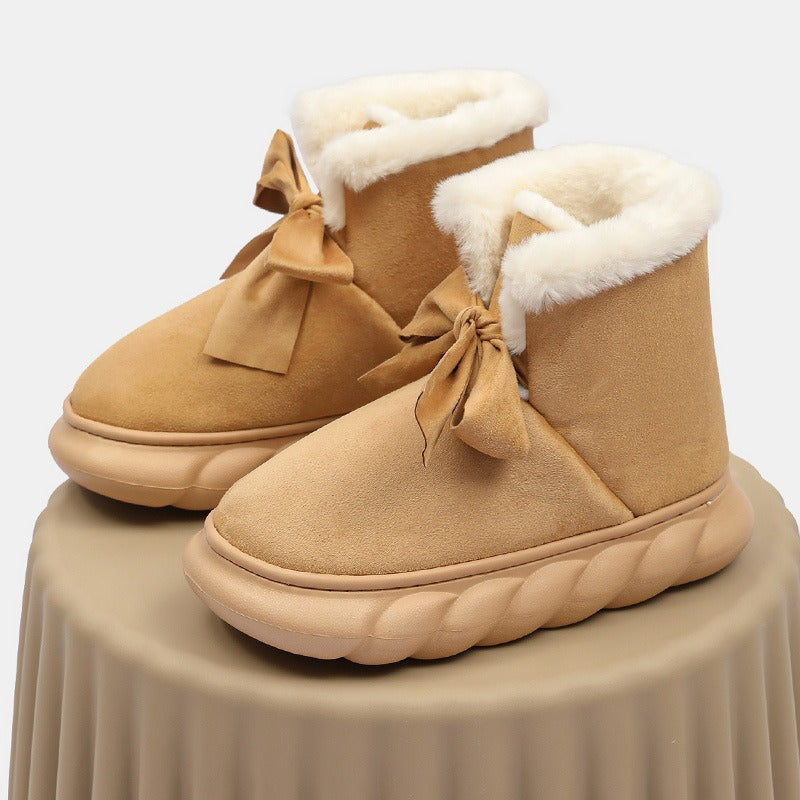 Winter cotton slippers, women's bags with thick soles for indoor warmth, fashionable couples for home use, and men's snow boots for outdoor wear in autumn and winter eprolo