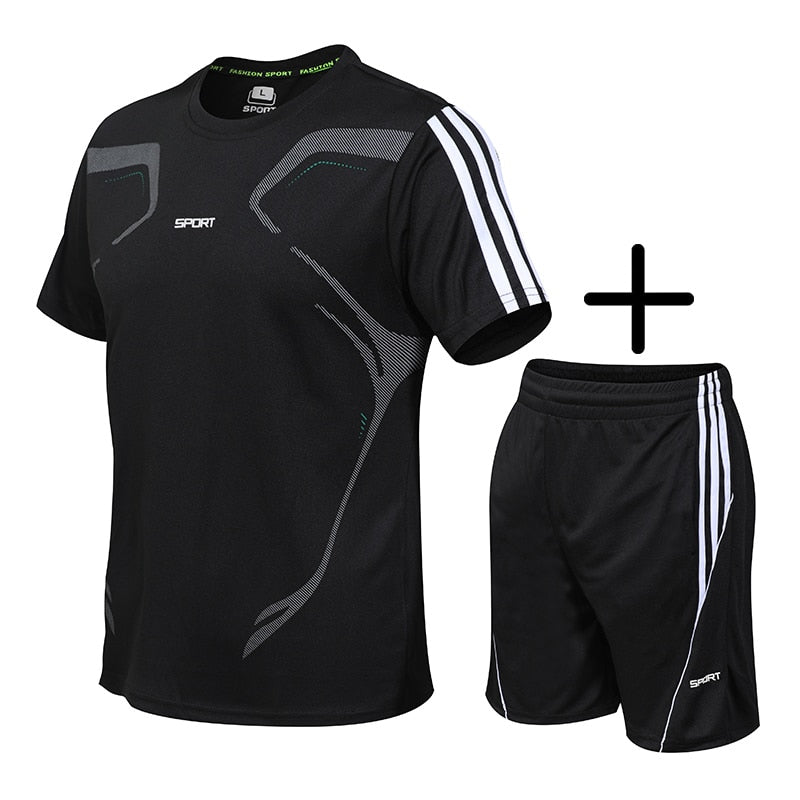5XL Running T Shirt Sport GYM Tshirt Short Sleeve Football Basketball Tennis Shirt Quick Dry Fitness Sports Set Suits Sportswear eprolo