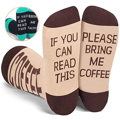 "IF YOU CAN READ THIS" Funny Letter Socks - Cozy Cotton Winter Socks - Shello's Creative Boutique