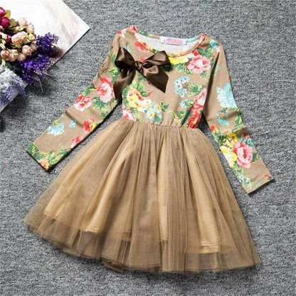 Dot Long Sleeve Dress For Girls Clothing Child Costume Baby Girl Clothing Teenager School Daily Wear Sashes Kids Casual Clothes - Shello's Creative Boutique