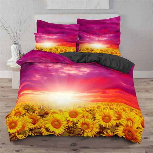 Sunflower 3D digital print set of 3 pieces/2 pieces eprolo