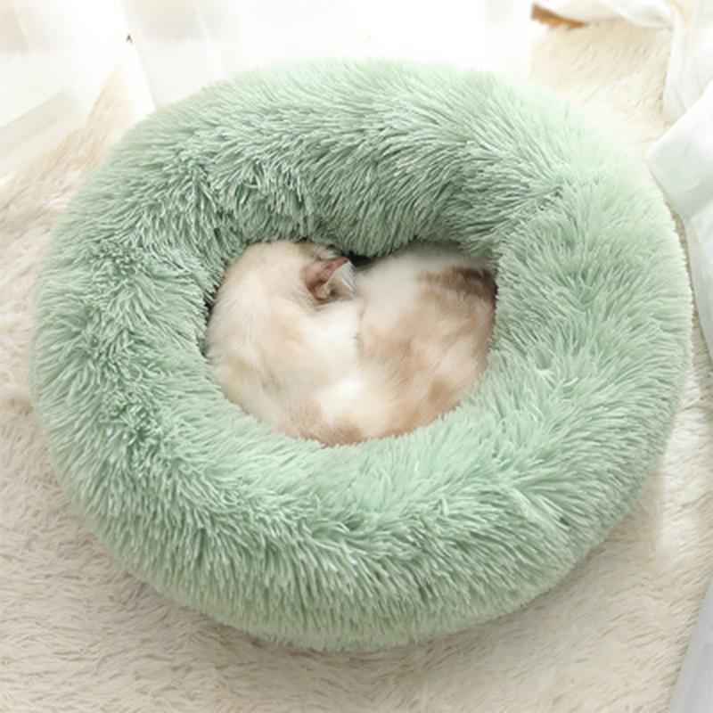 Donut Dog Bed - Soft Washable Pet Cushion for Dogs & Cats