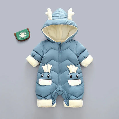 Newborn Baby Clothes Winter Climbing Clothes Baby Romper Boys And Girls One-Piece Suit Outer Wear - Shello's Creative Boutique