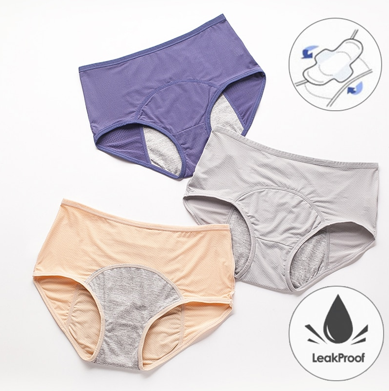 3pcs/Set Menstrual Panties Women Sexy Pants Leak Proof Incontinence Underwear Period Proof Briefs High Waist Female Dropshipping eprolo