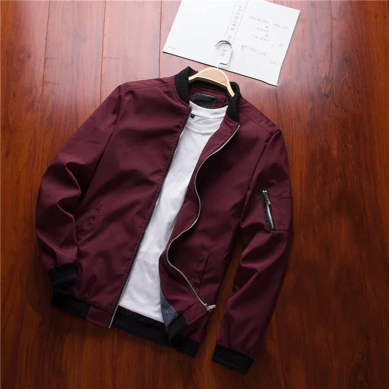 Men's Bomber Jacket - Slim Fit Streetwear Pilot Coat - Shello's Creative Boutique