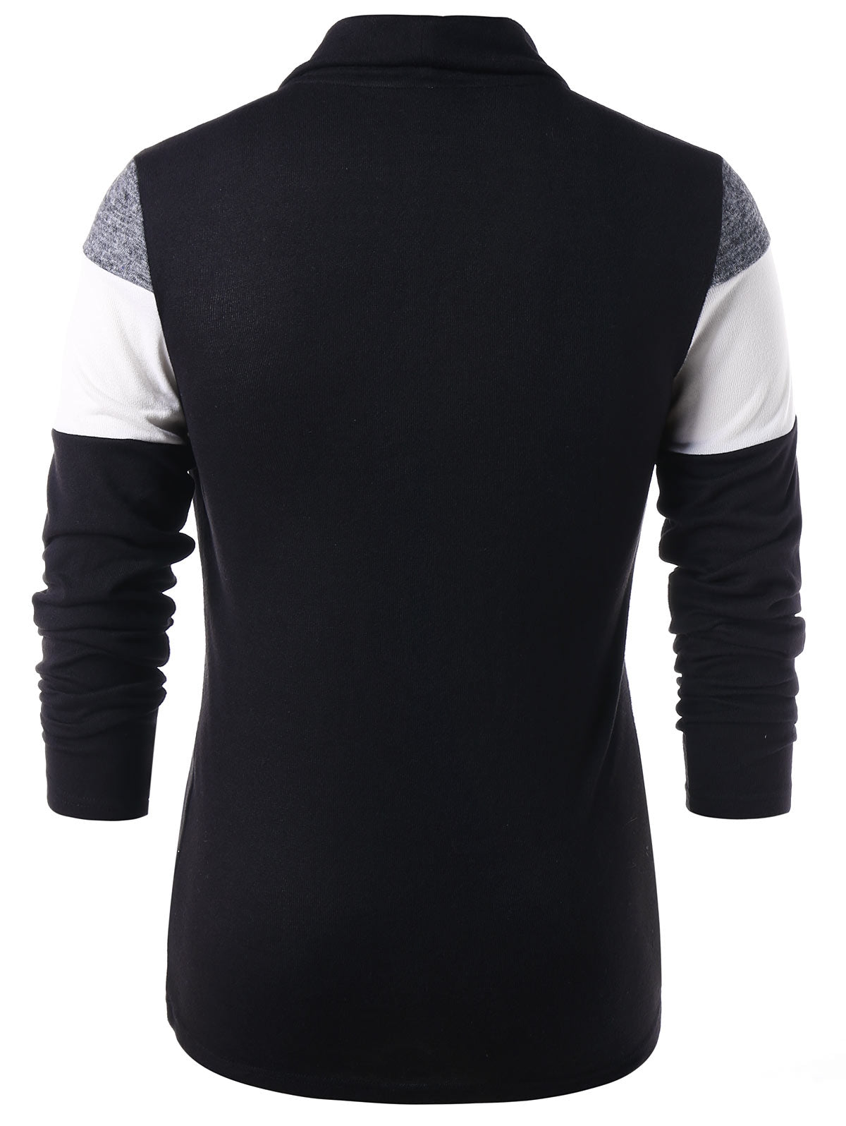 Colour Blocking Open Front Casual Cardigan