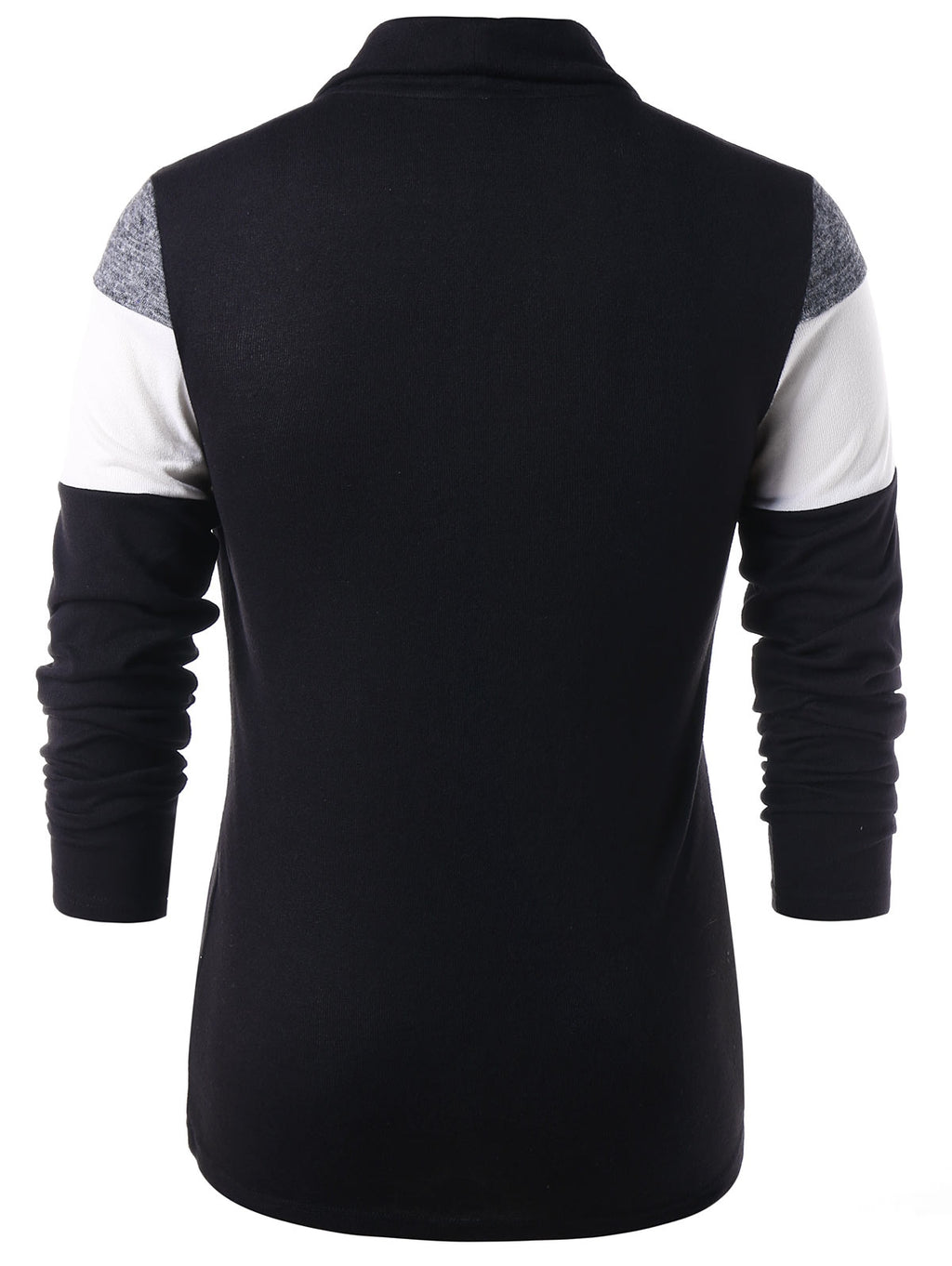 Colour Blocking Open Front Casual Cardigan