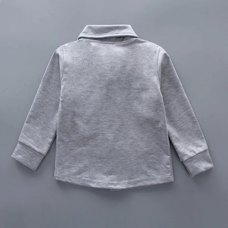 New style two-piece set of stylish spring clothing for small and medium-sized boys men's baby shirt dress children's clothing - Shello's Creative Boutique