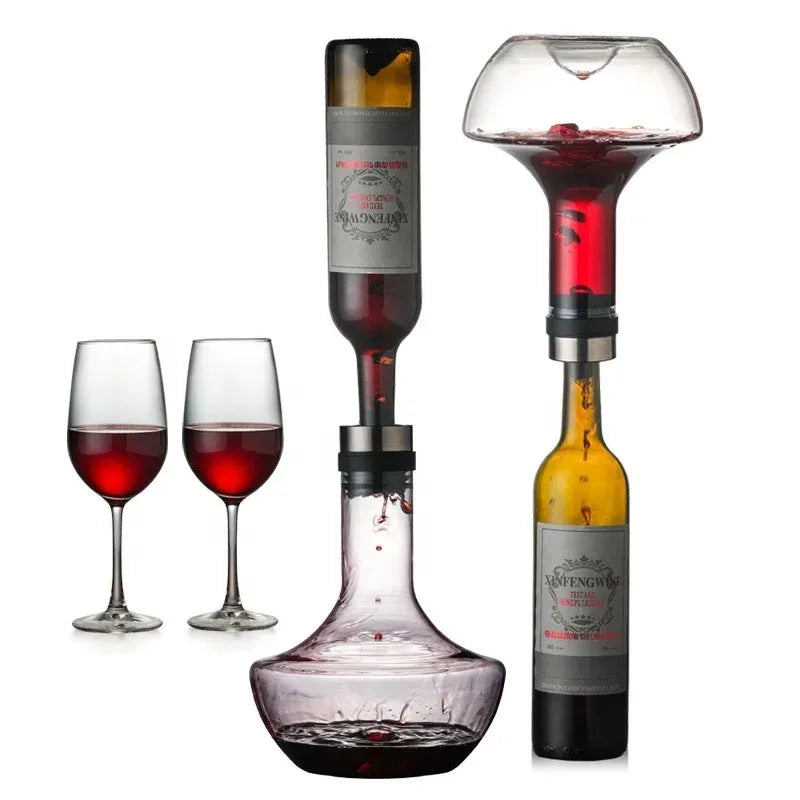 Wine Decanter Built-in Aerator Pourer Carafe Red Wine Decanter 100% Lead-free Crystal Glass Wine Hand-held Aerator eprolo