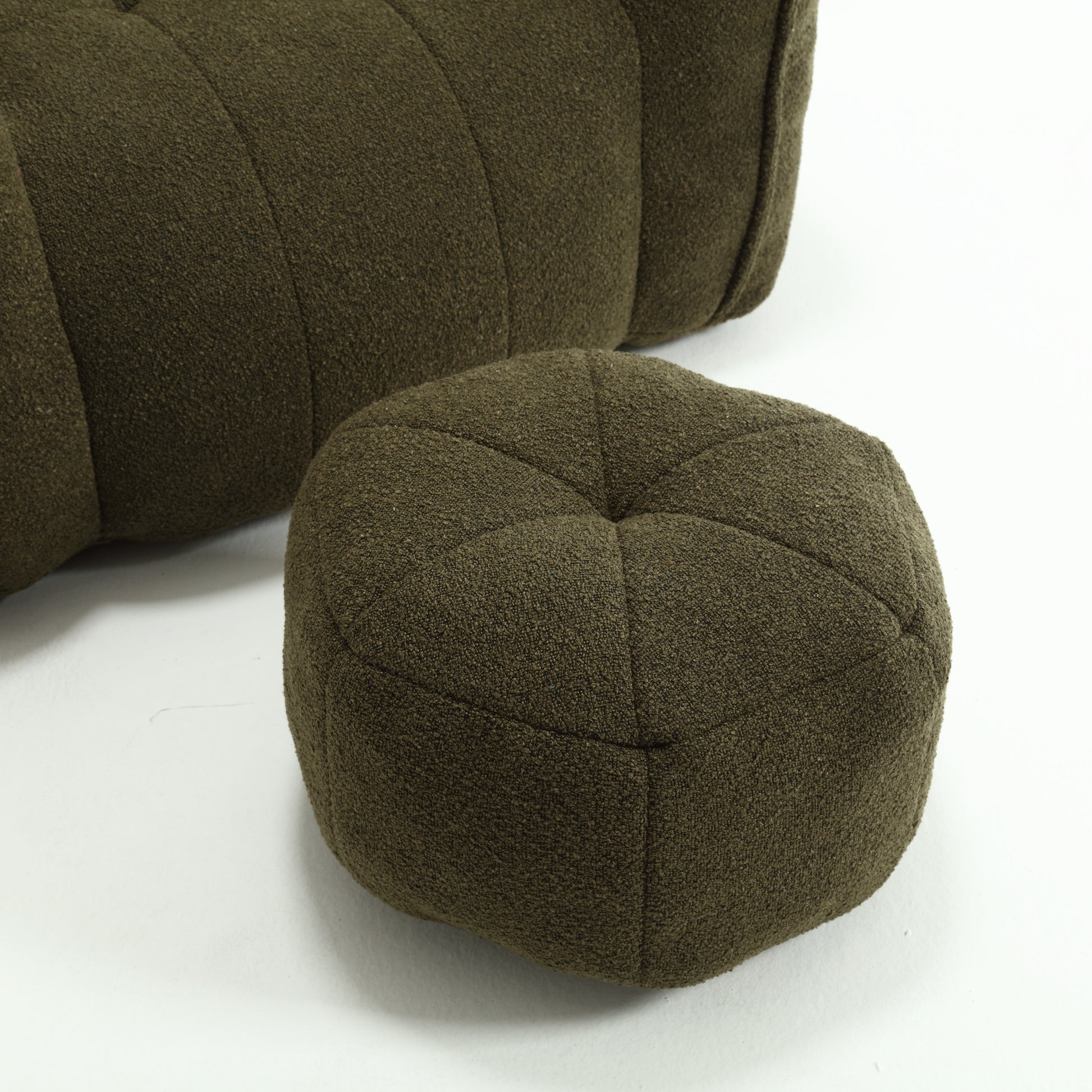 Soft Bean Bag Chair with High Resilient Foam(Chips)for living room and bedroom,Comfortable Square Lazy Sofa with Footstool eprolo