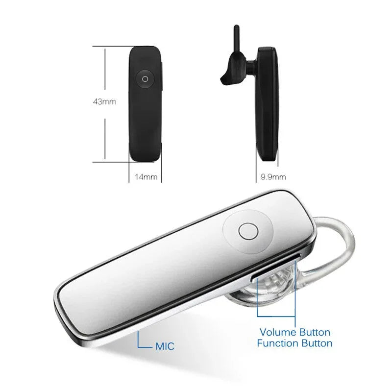 M165 Mini Bluetooth Earphone Stereo Bass Bluetooth Headset Handsfree Earloop Wireless Earpiece With Mic For All Smart Phones - Shello's Creative Boutique