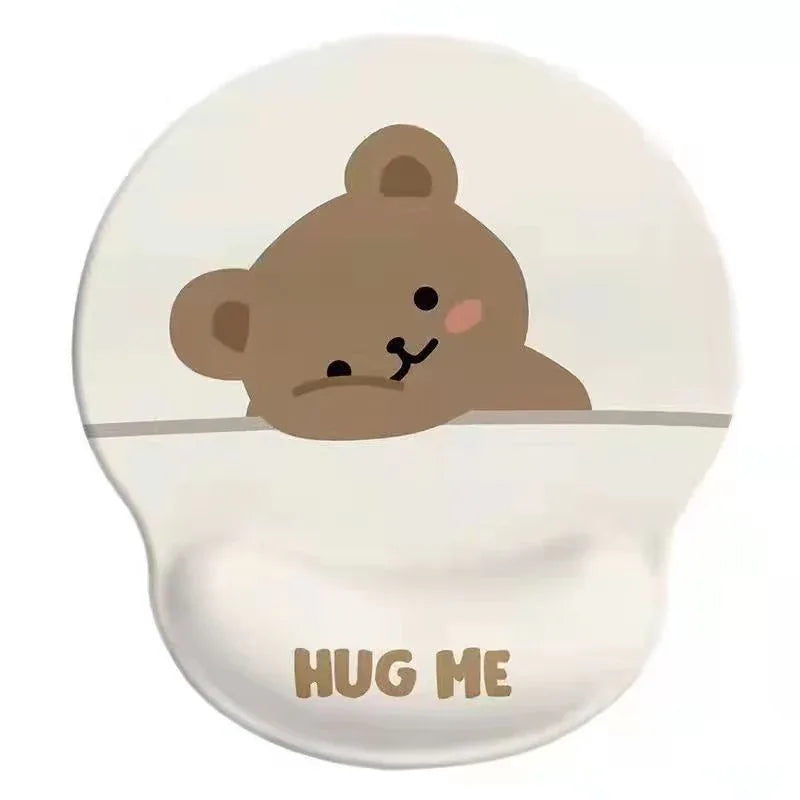 Bear mouse pad wrist mouse pad girls soft pad cute wrist pad 3d silicone wrist pad hand rest - Shello's Creative Boutique