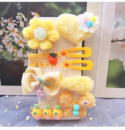 Children's Plush Hair Clip Autumn and Winter New Hair Accessories Little Girls' Hair Clip Cute Headwear - Shello's Creative Boutique