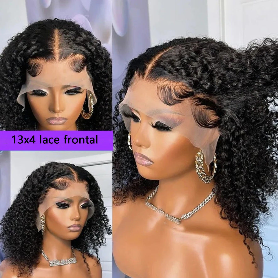 13x4 front lace deep curve bob wig human hair wig lace front  eprolo