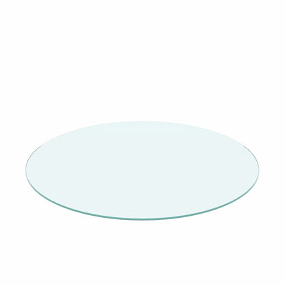36" Inch Round Tempered Glass Table Top Clear Glass 1/4" Inch Thick Flat Polished Edge - Shello's Creative Boutique
