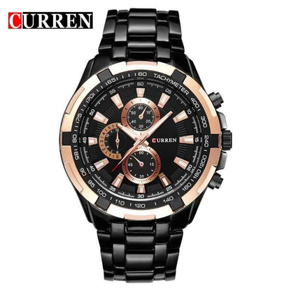 CURREN Men's Waterproof Sports Watch - Durable Quartz Wristwatch for Active Lifestyle - Shello's Creative Boutique