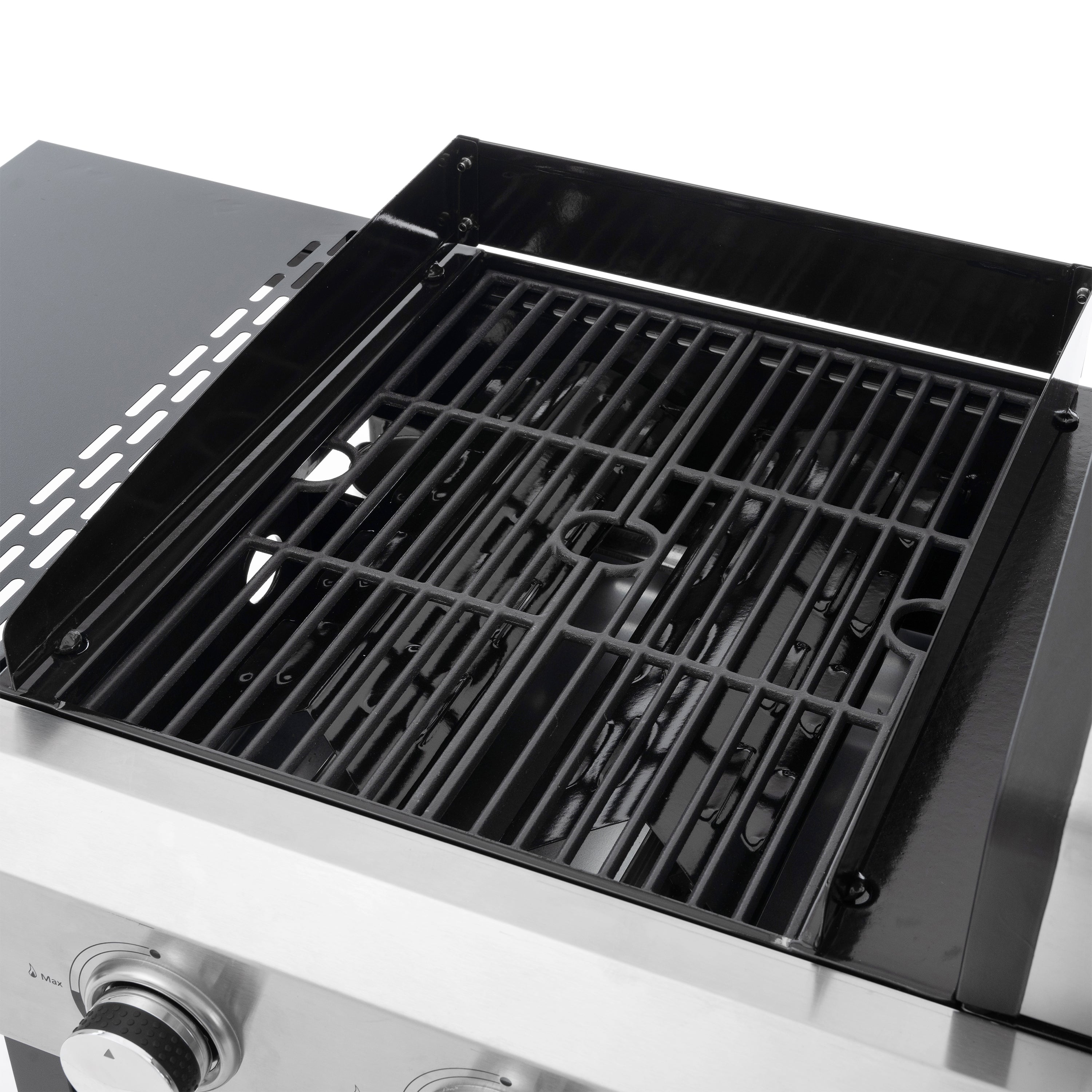 2+2 multifunctional gas barbecue grill and covered grill combination for outdoor cooking - barbecue, barbecue, pizza. eprolo