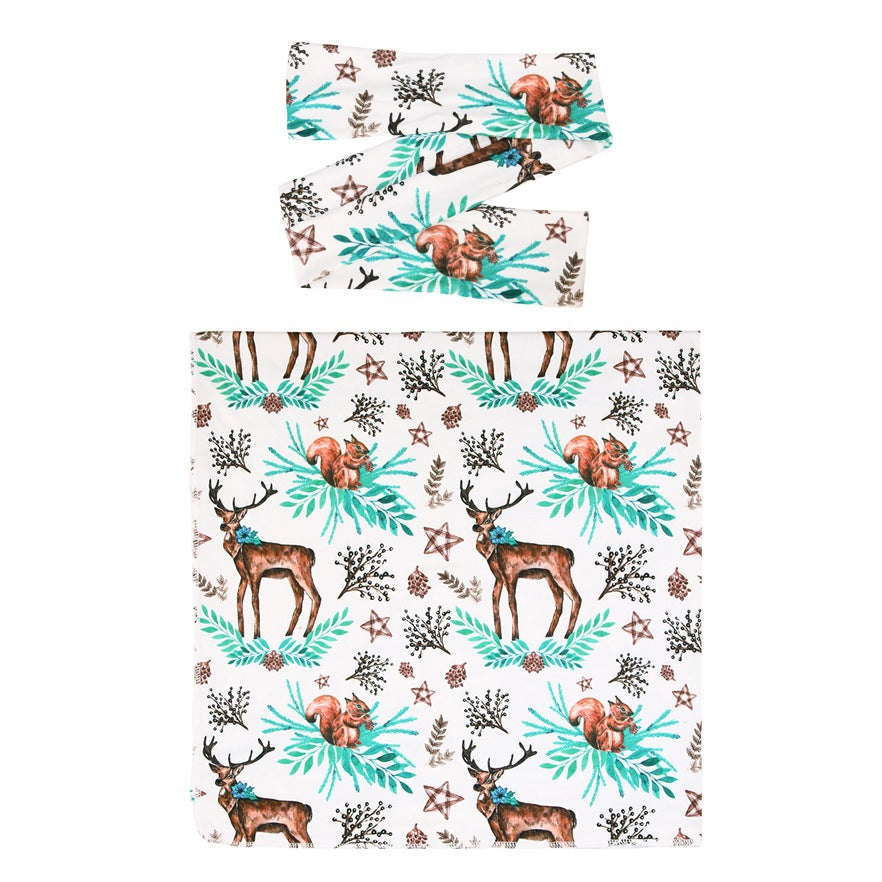 Newborn Photography Wrap Bow Hair Band Wrap Towel Set Baby Flower Blanket 2 Piece Set eprolo
