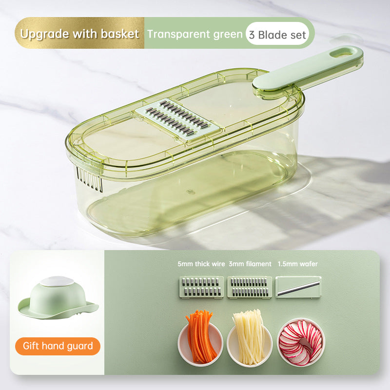 New Multifunction Vegetable Cutter With Basket And Brush Portable Slicer Chopper Kitchen Tools eprolo