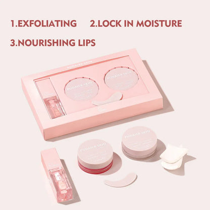 Pudaier Lip Care Set Exfoliating Lip Scrub Moisturizing Lip Mask Lip Oil Lipstick - Shello's Creative Boutique