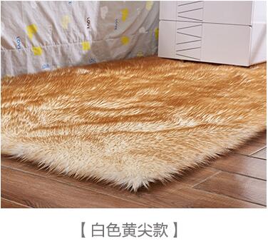 Artificial Wool Carpet Rectangle/Square garnish Faux Mat Seat Pad Plain Skin Fur Plain Fluffy Area Rugs Washable Home Textile Shello Creative Boutique