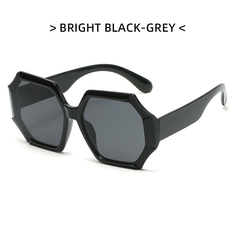 Vintage Oversize Round Sunglasses Women Luxury Brand Design Retro Sun Glasses Female Big Frame Shades Black Lady UV400