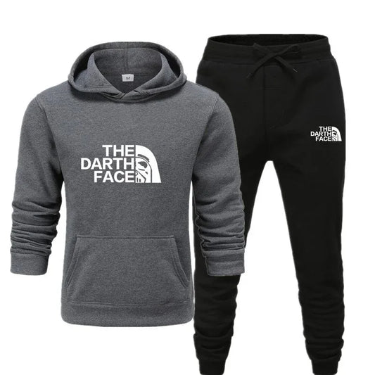 Men's sports and leisure outdoor hoodie set autumn and winter trendy printed hoodie hooded pullover - Shello's Creative Boutique