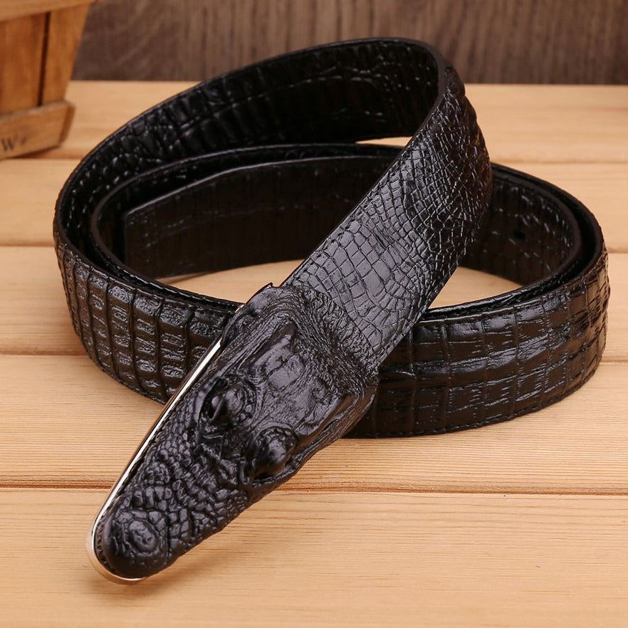 Luxury Alligator Design Cowhide Leather Crocodile Belts for Men eprolo
