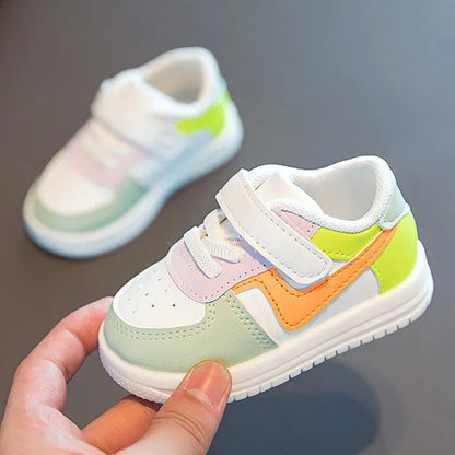 Baby Sports Sneakers – Soft Leather Flats for Stylish Little Steps - Shello's Creative Boutique