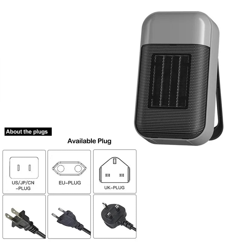 500W Electric Fan Heater Space Heater PTC Fast Heating 110V/220V Office Desktop Portable Electric Heater Radiator Air Heaters eprolo