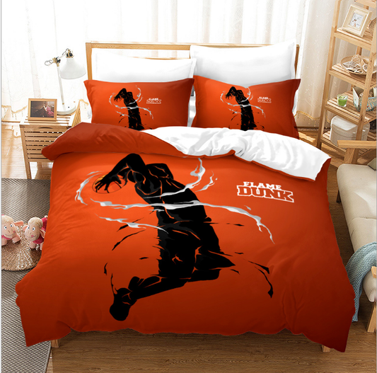 3D digital printing basketball action three piece quilt cover eprolo