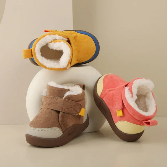 Winter Baby Girl Shoes Toddler Snow Boots Infant Plush Warm Kids Ankle Boots Boys Cotton Shoes - Shello's Creative Boutique