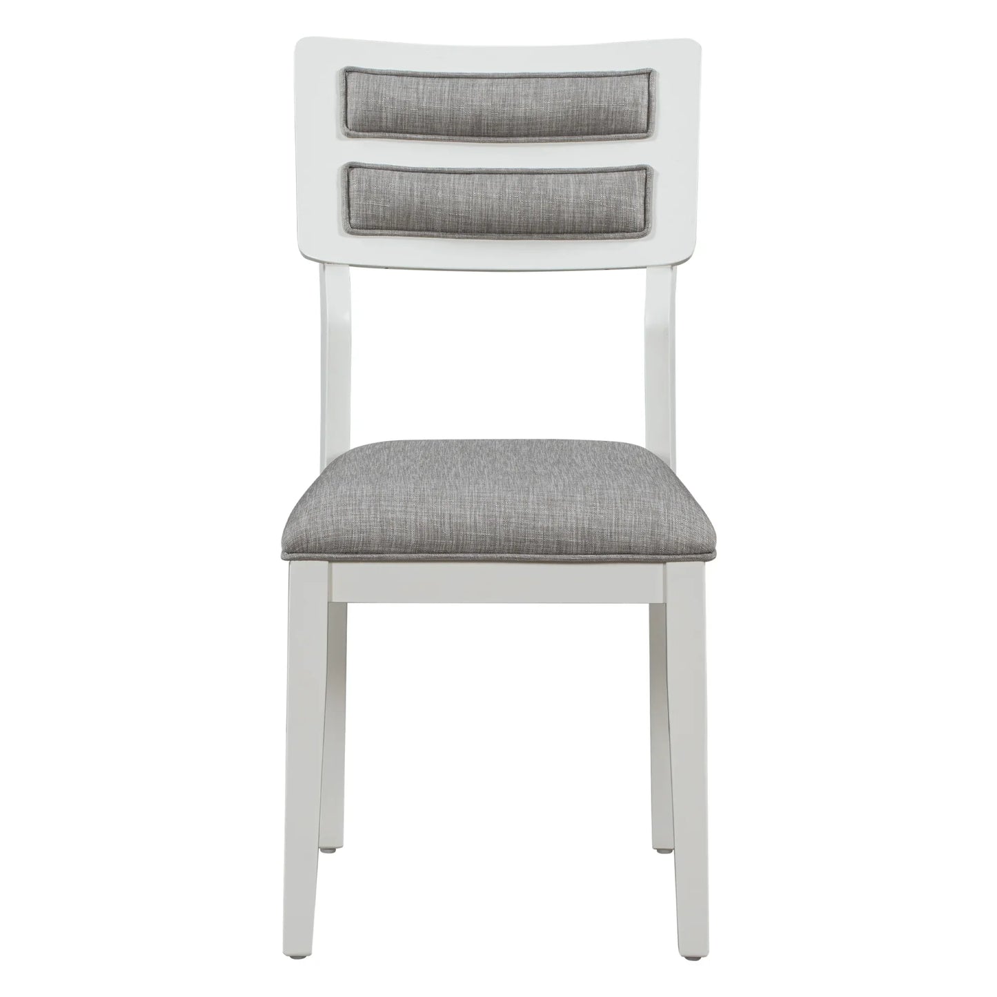 TREXM Classic and Traditional Style 6 - Piece Dining Set, Includes Dining Table 4 Upholstered Chairs & Bench (White+Gray) - Shello's Creative Boutique