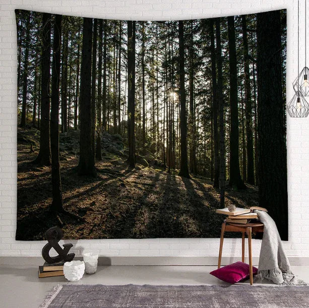 Beautiful Natural Forest Printed Large Wall Tapestry Wall Art Decor - Shello's Creative Boutique