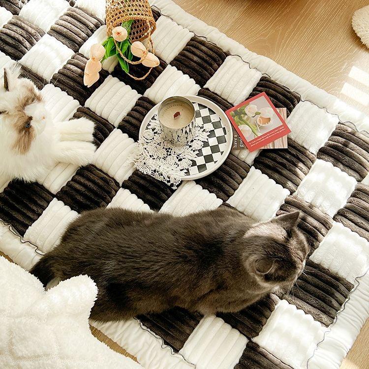 Autumn and winter plush bedside mat anti-skid chenille Mantou mat bedroom tatami sleeping carpet - Shello's Creative Boutique