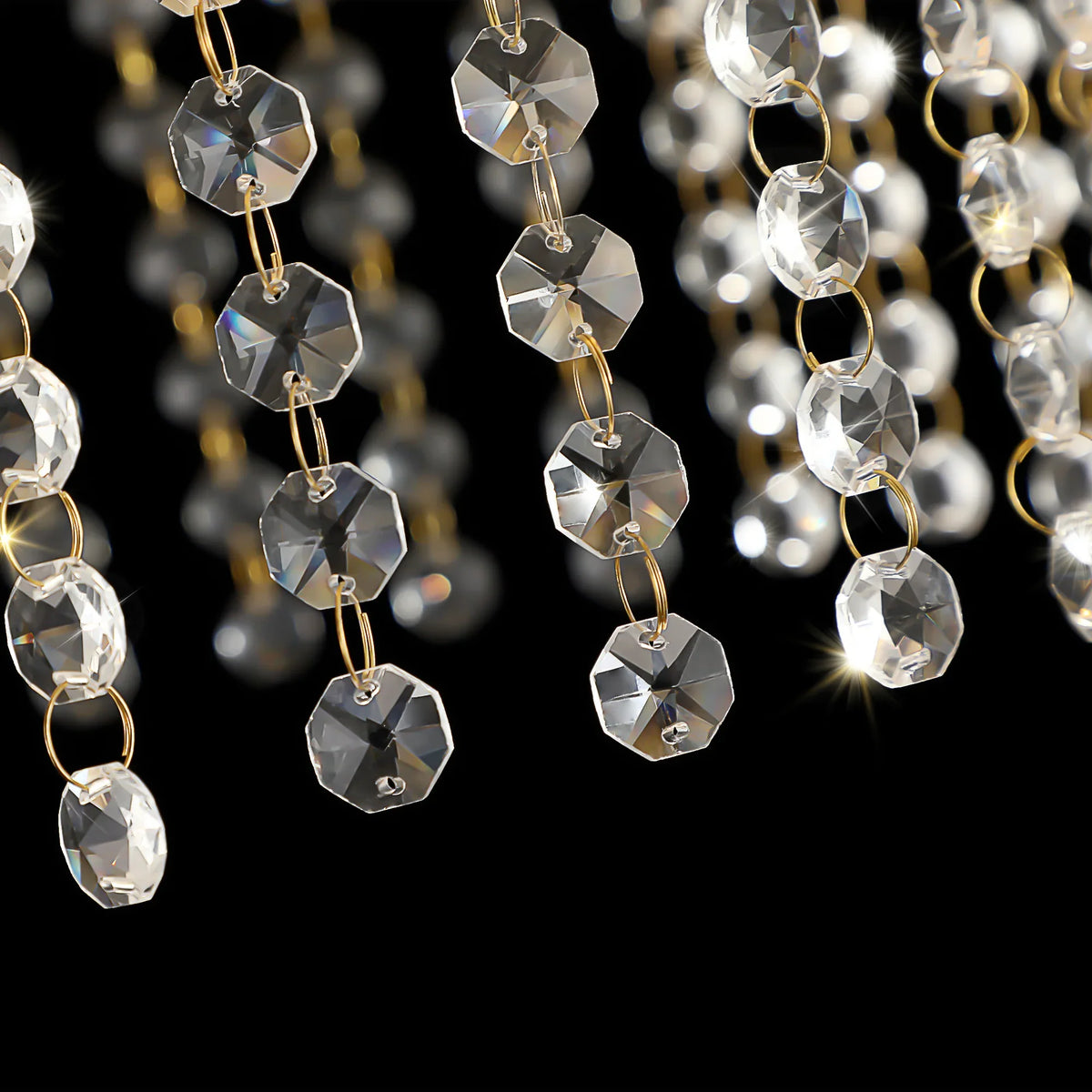8-Light 23.6" Wide Crystal Waterfall Chandelier - Shello's Creative Boutique
