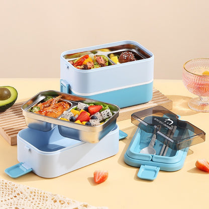304 stainless steel lunch bento box heating portable fast food insulation multi-layer microwave lunch box eprolo