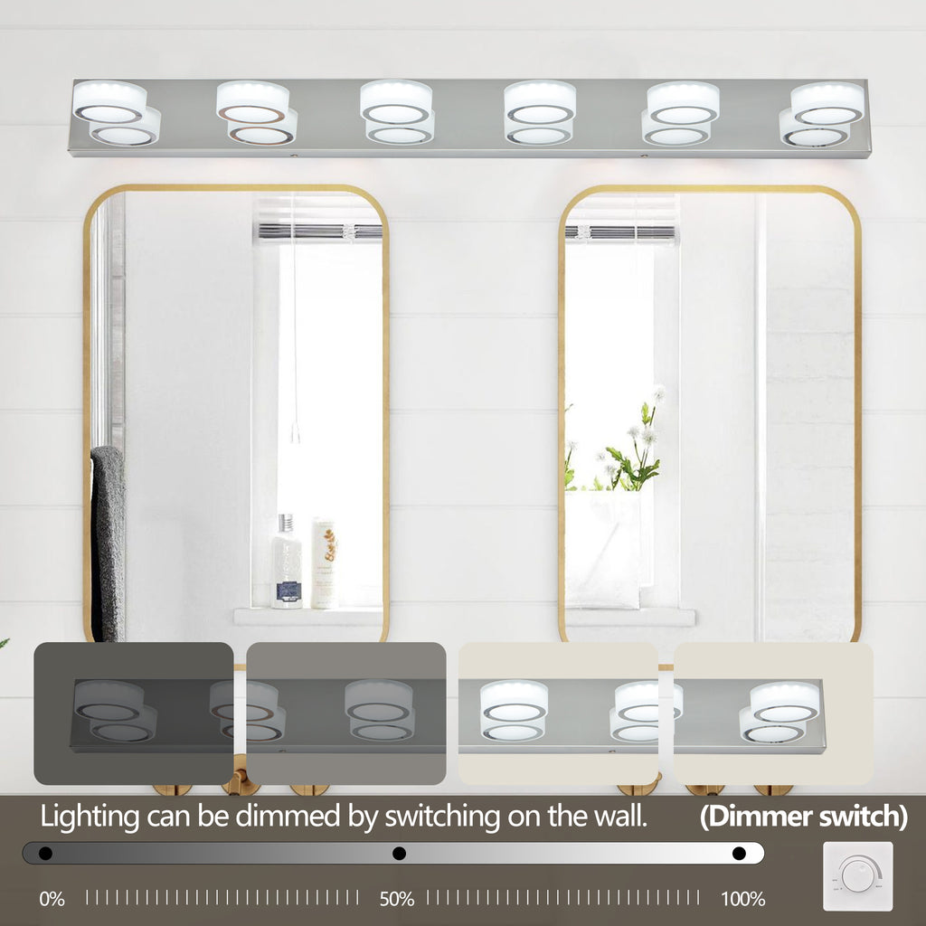 LED Modern Chrome 6-Light Vanity Lights Fixtures Over Mirror Bath Wall Lighting eprolo