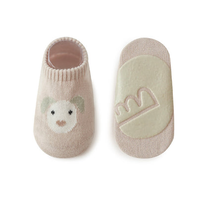 Spring And Summer New Baby Floor Socks Combed Cotton Non-Slip Indoor Cool Children Toddler Socks Cartoon Short Boat Socks eprolo