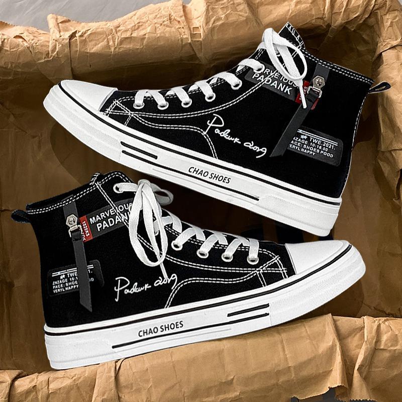 High top board shoes canvas shoes casual shoes Korean version student shoes men's shoes trendy shoes eprolo