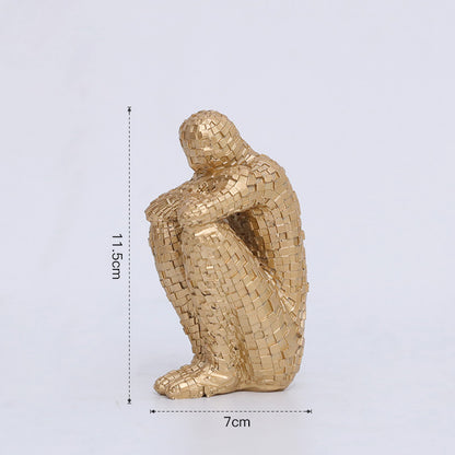 Light Luxury Simple Study Figure Ornaments - Creative Home Decorations for Living Room, Office & TV Cabinet