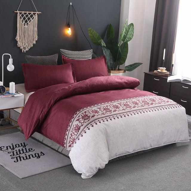 Printing Duvet Cover Sets Polyester Plain Printed Bedding Set Reactive Printing Duvet Cover With Pillowcases Bedding Set eprolo