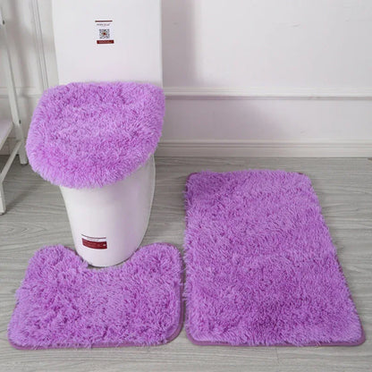 Modern Minimalist Bath Mat Set - 3-Piece Bathroom Floor Mat - Shello's Creative Boutique