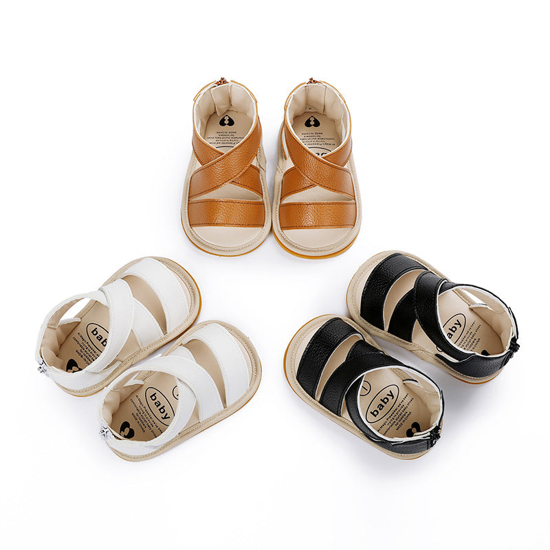 Baby Boy Summer Sandals Rubber Sole Breathable Toddler Shoes 0-3-6-9-12 Months Shoes eprolo